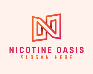 Generic Digital Monoline Letter N logo design