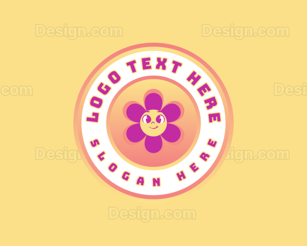 Retro Flower Boutique Logo