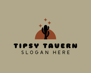 Desert Cactus Terrain logo design