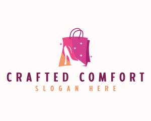 Stiletto Shopping Bag logo design