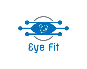 Blue Tech Eye logo design