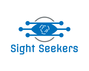 Blue Tech Eye logo design