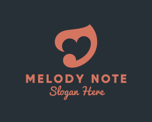 Love Musical Note logo