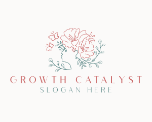 Beauty Floral Woman logo design