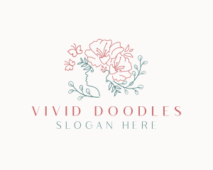 Beauty Floral Woman logo design