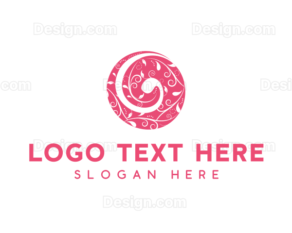 Floral Nature Swirl Logo