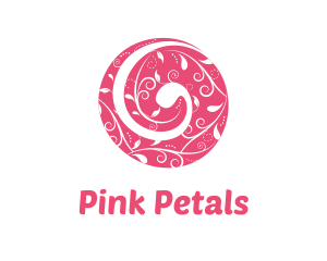 Pink Nature Circle logo design