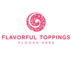 Floral Nature Swirl logo design