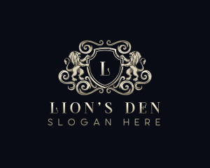 Regal Lion Crest logo design