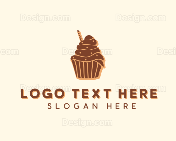 Baked Chocolate Cupcake Logo