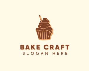 Baked Chocolate Cupcake logo design