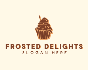 Baked Chocolate Cupcake logo design