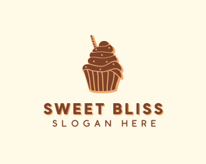 Baked Chocolate Cupcake logo design