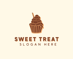 Baked Chocolate Cupcake logo design