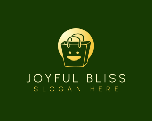 Happy Shopping Bag logo design