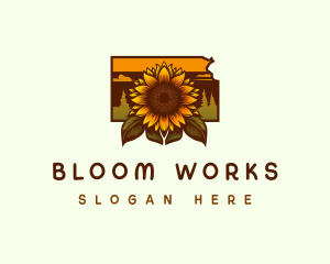 Kansas Sunflower Farm logo design