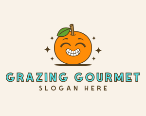 Cute Orange Cartoon logo design