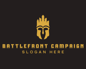 City Spartan Helmet logo design