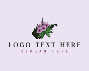 West Virginia Rhododendron Flower logo