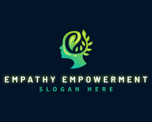 Leaf  Mental Health Head logo design