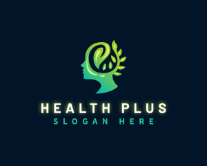 Leaf  Mental Health Head logo design