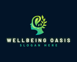 Leaf  Mental Health Head logo design