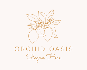 Orchid Flower Garden logo design