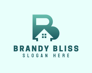 Real Estate Home Letter B logo design