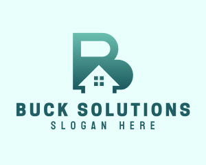 Real Estate Home Letter B logo design