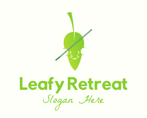 Leaf Musical Violin  logo design