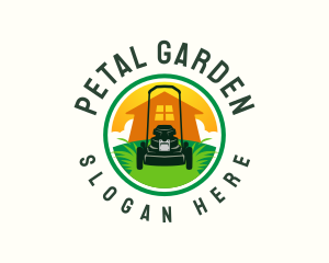 Lawn Mower Grass logo design