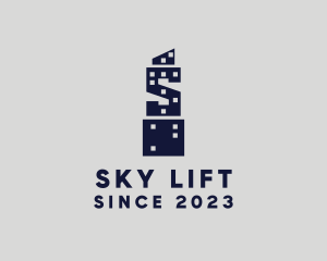 Skyscraper Letter S logo design