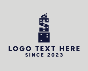Skyscraper Letter S logo