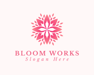 Pink Flower Petals logo design