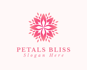 Pink Flower Petals logo design