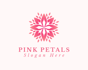 Pink Flower Petals logo design