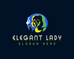 Pretty Cigarette Lady logo design