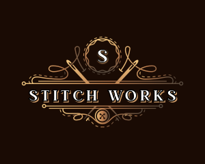 Tailor Stitch Needle logo design