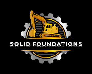 Excavator Digging Construction logo