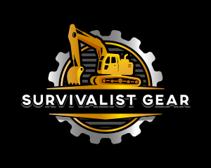 Excavator Digging Construction logo design