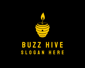 Gold Beehive Candle logo design