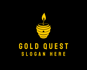 Gold Beehive Candle logo design