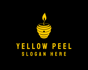 Gold Beehive Candle logo design