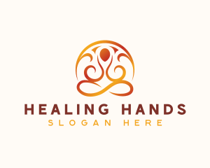 Yoga Healing Meditation logo design