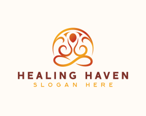 Yoga Healing Meditation logo design