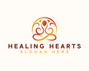 Yoga Healing Meditation logo design