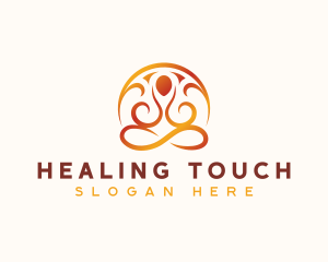 Yoga Healing Meditation logo design