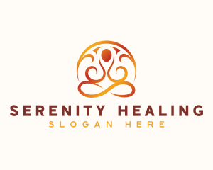 Yoga Healing Meditation logo design