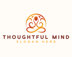 Yoga Healing Meditation logo design