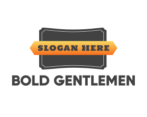 Masculine Ticket Label logo design